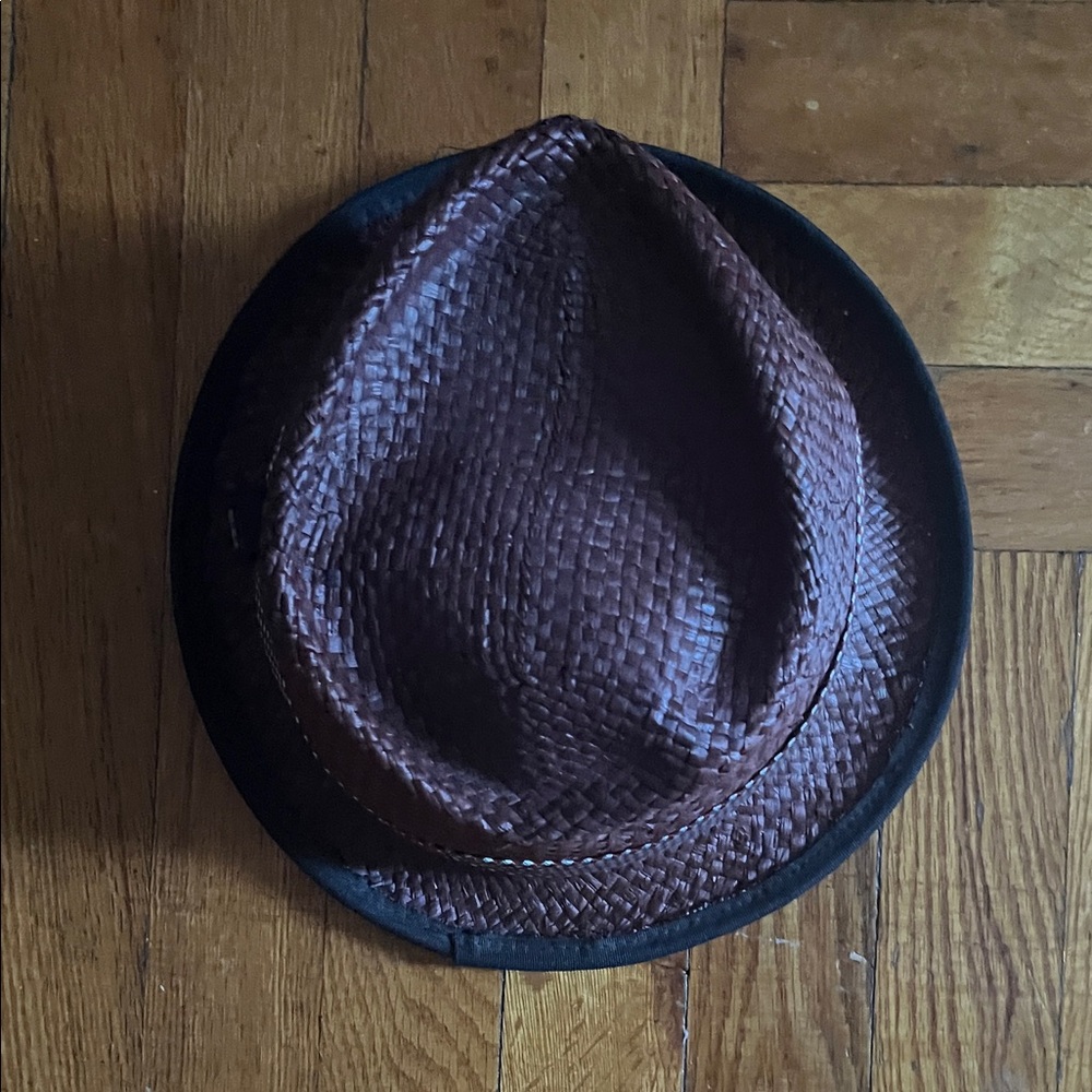 Elegant Brown Woven Fedora for Men